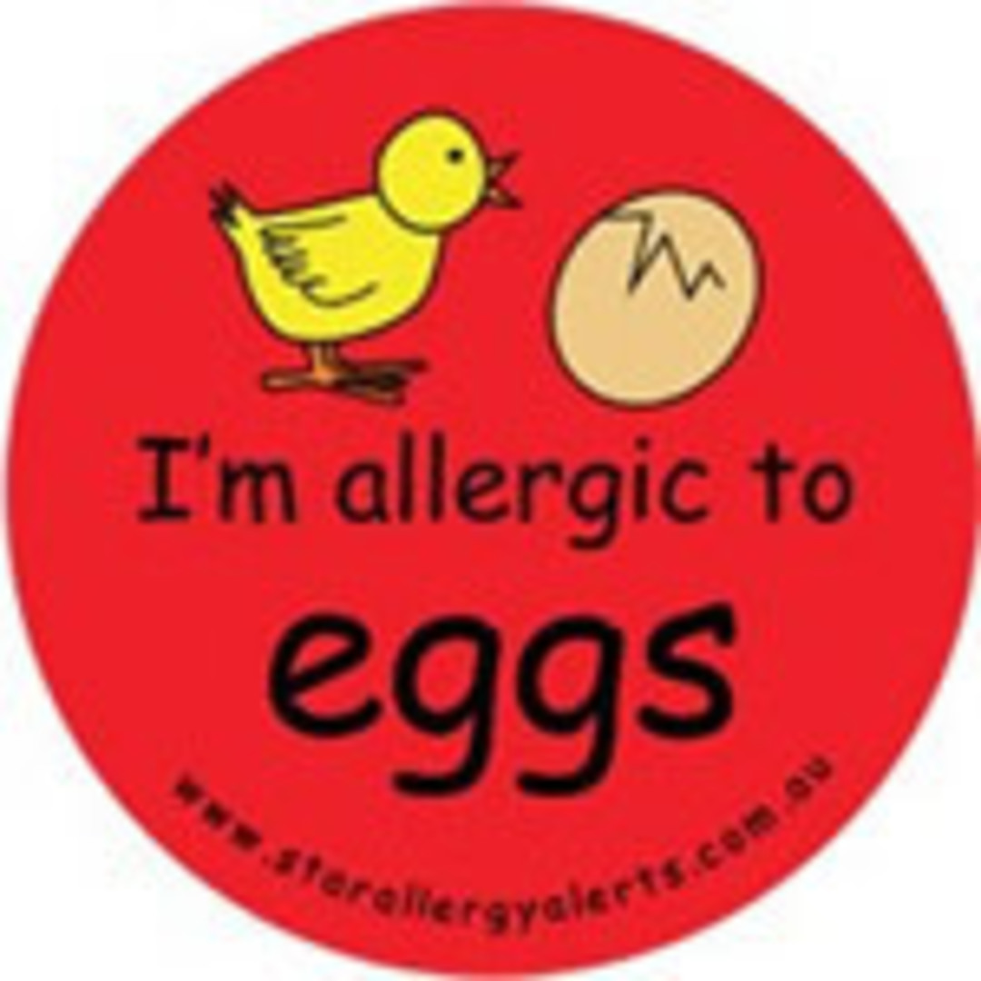 I'm Allergic to Eggs Sticker Pack - Red image 0